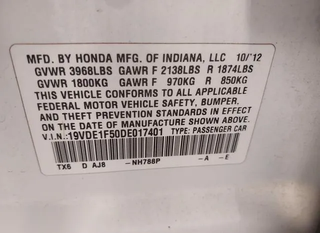 19VDE1F50DE017401 2013 2013 Acura ILX- 2-0L 9