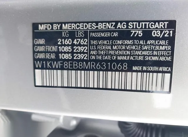 W1KWF8EB8MR631068 2021 2021 Mercedes-Benz C 300- 4Matic 9