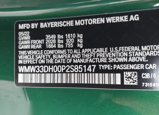 WMW33DH00P2S85147 2023 2023 Mini Hardtop- Cooper 9