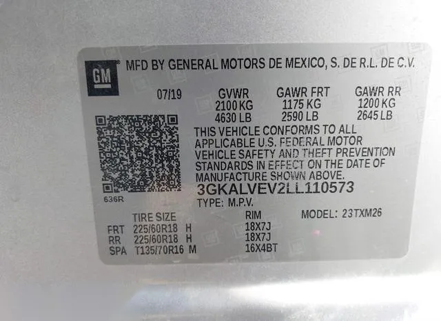 3GKALVEV2LL110573 2020 2020 GMC Terrain- Awd Slt 9