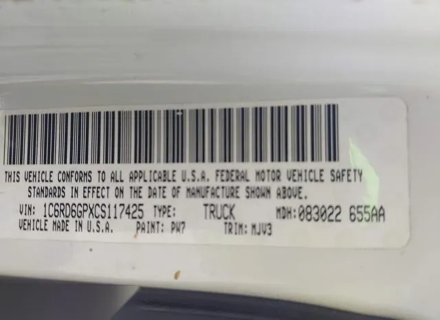 1C6RD6GPXCS117425 2012 2012 RAM 1500- Slt 9