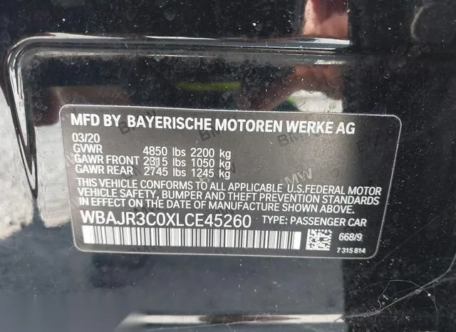 WBAJR3C0XLCE45260 2020 2020 BMW 5 Series- 530I 9