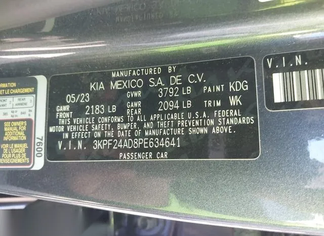 3KPF24AD8PE634641 2023 2023 KIA Forte- LX 9