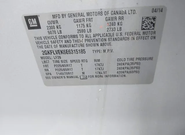 2GKFLVEK6E6315185 2014 2014 GMC Terrain- Sle-1 9