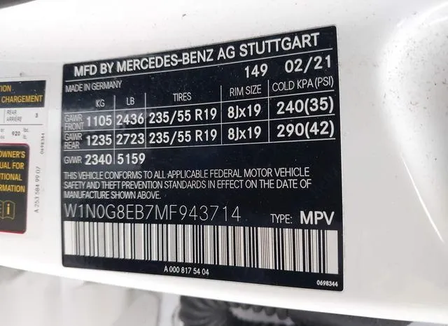 W1N0G8EB7MF943714 2021 2021 Mercedes-Benz GLC 300- 4Matic Suv 9