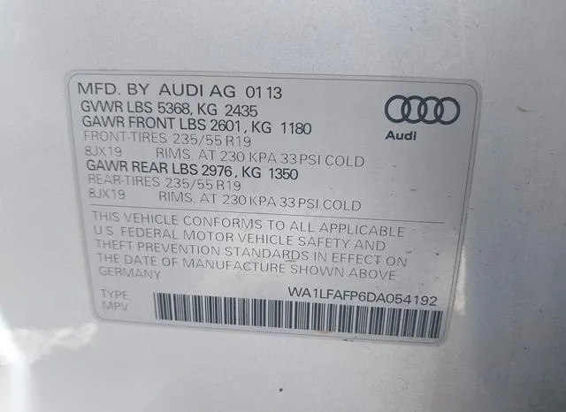 WA1LFAFP6DA054192 2013 2013 Audi Q5- 2-0T Premium 9