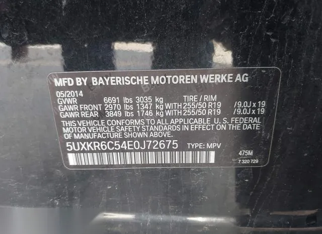 5UXKR6C54E0J72675 2014 2014 BMW X5- Xdrive50I 9