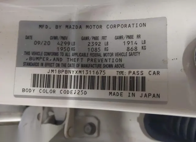 JM1BPBNYXM1311675 2021 2021 Mazda 3- 2-5 Turbo Premium Plus 9