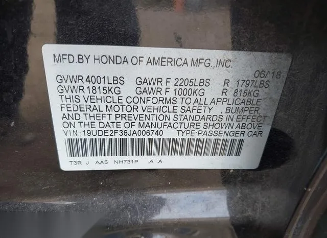 19UDE2F36JA006740 2018 2018 Acura ILX- Acurawatch Plus Package 9