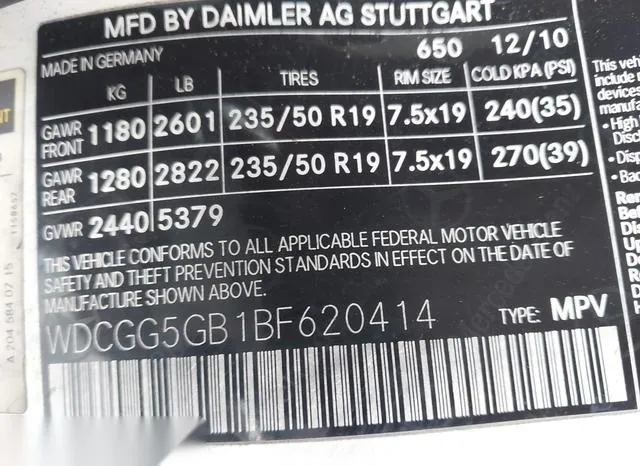 WDCGG5GB1BF620414 2011 2011 Mercedes-Benz GLK 350 9