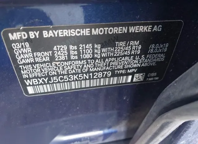 WBXYJ5C53K5N12879 2019 2019 BMW X2- Xdrive28I 9