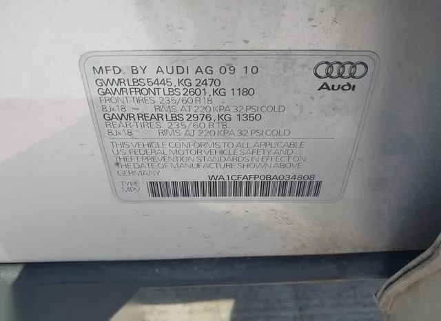 WA1CFAFP0BA034808 2011 2011 Audi Q5- 2-0T Premium 9