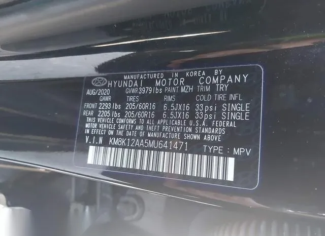 KM8K12AA5MU641471 2021 2021 Hyundai Kona- SE 9