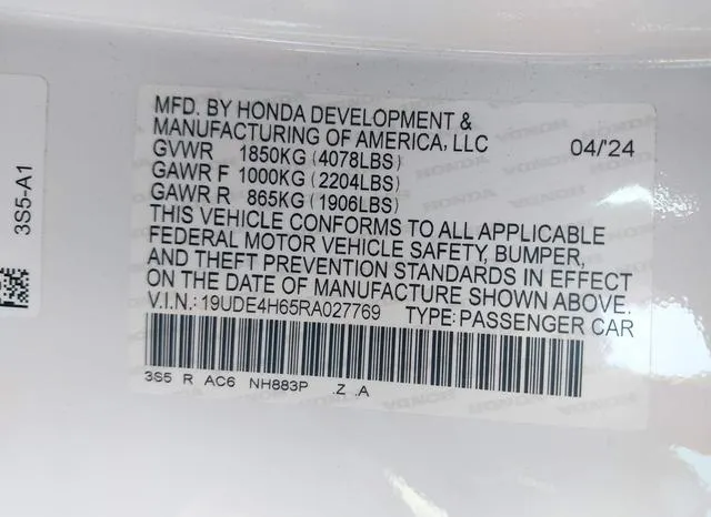 19UDE4H65RA027769 2024 2024 Acura Integra- A-Spec W/ Technology 9