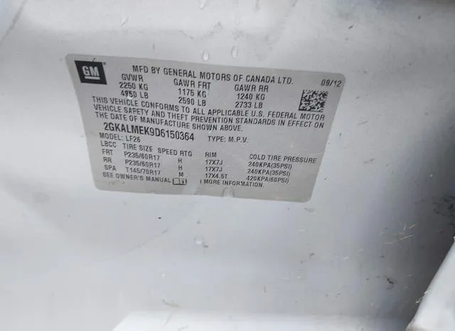 2GKALMEK9D6150364 2013 2013 GMC Terrain- Sle-1 9