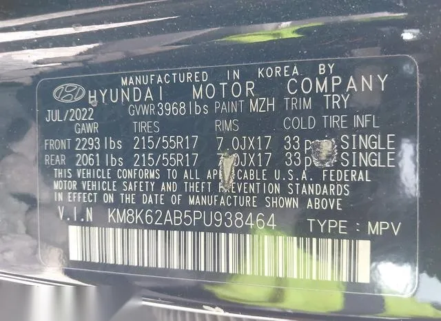 KM8K62AB5PU938464 2023 2023 Hyundai Kona- Sel 9