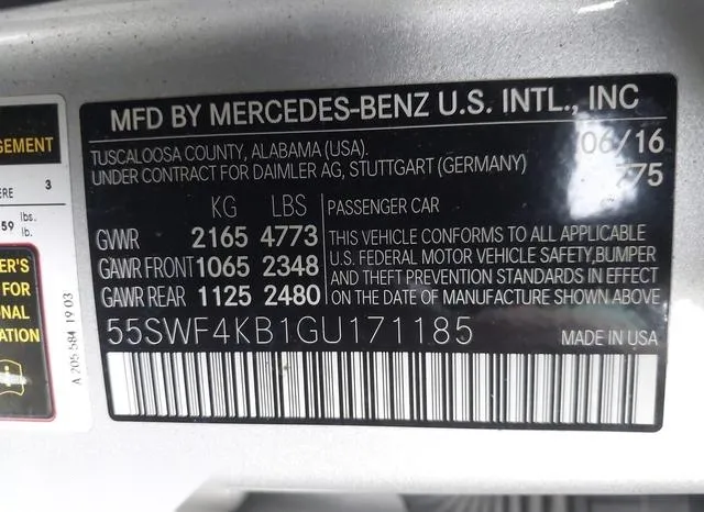 55SWF4KB1GU171185 2016 2016 Mercedes-Benz C 300- 4Matic/Luxu 9