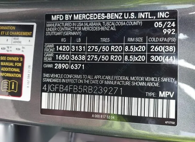 4JGFB4FB5RB239271 2024 2024 Mercedes-Benz GLE 350- 4Matic 9