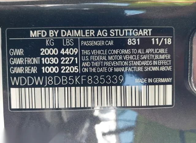 WDDWJ8DB5KF835339 2019 2019 Mercedes-Benz C 300 9