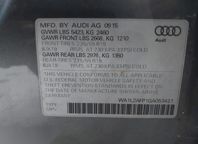 WA1L2AFP1GA053421 2016 2016 Audi Q5- 2-0T Premium 9