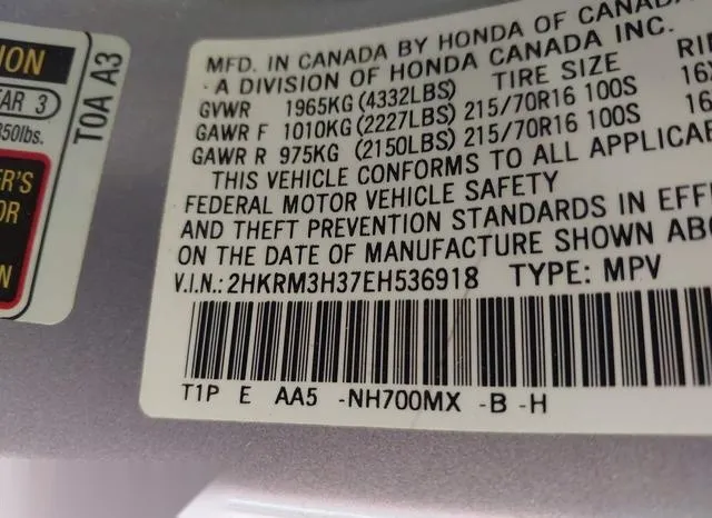 2HKRM3H37EH536918 2014 2014 Honda CR-V- LX 9