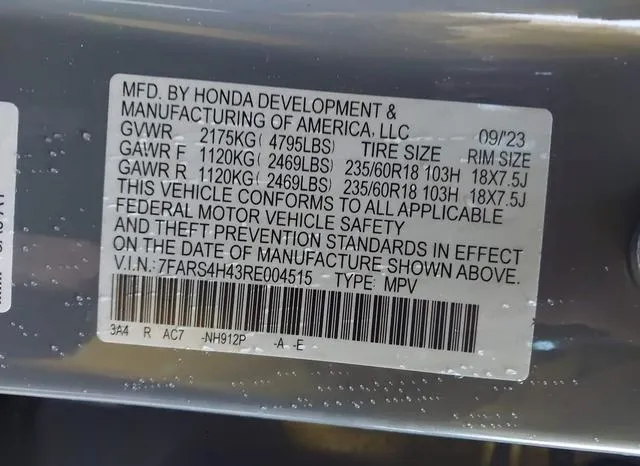 7FARS4H43RE004515 2024 2024 Honda CR-V- Ex Awd 9