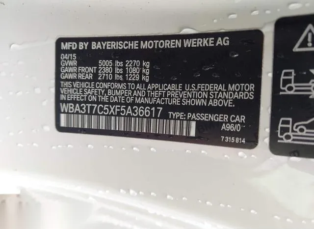 WBA3T7C5XF5A36617 2015 2015 BMW 435I- Xdrive 9