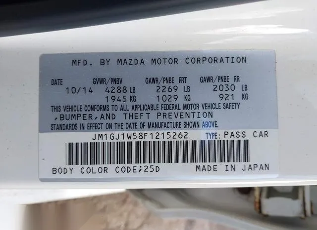 JM1GJ1W58F1215262 2015 2015 Mazda 6- I Grand Touring 9