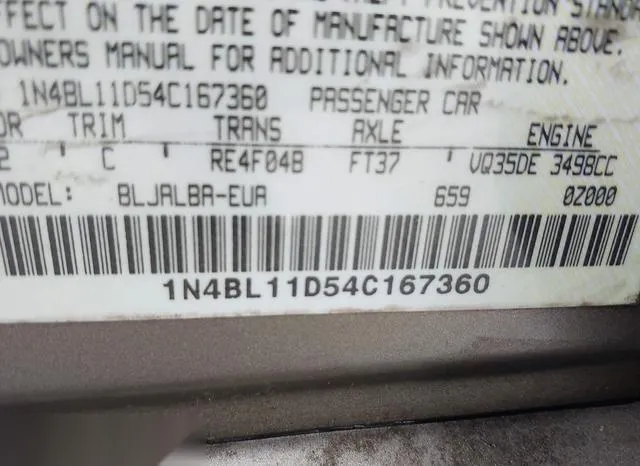 1N4BL11D54C167360 2004 2004 Nissan Altima- 3-5 SE 9