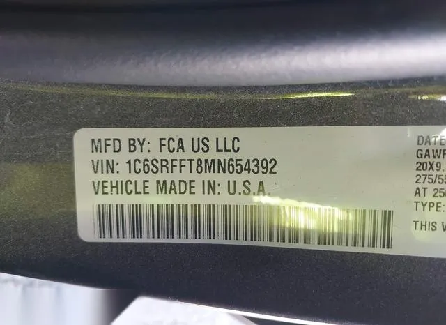 1C6SRFFT8MN654392 2021 2021 RAM 1500- Big Horn  4X4 5-7 Box 9