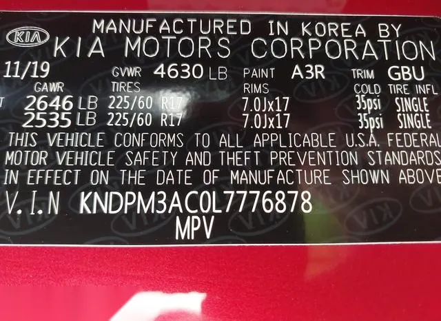 KNDPM3AC0L7776878 2020 2020 KIA Sportage- LX 9