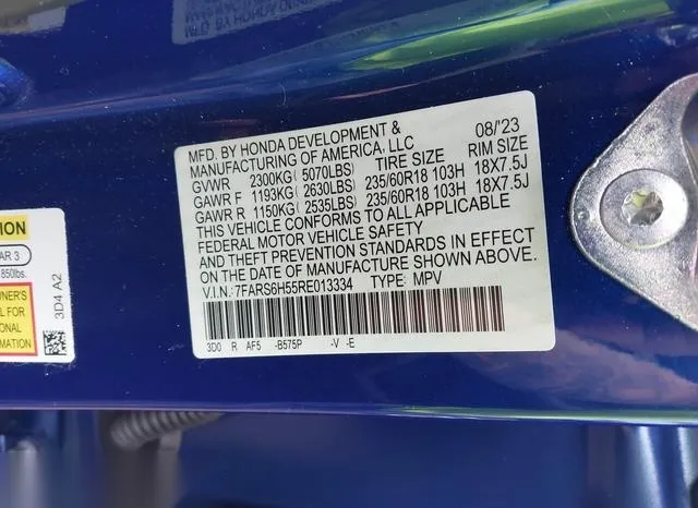 7FARS6H55RE013334 2024 2024 Honda CR-V- Hybrid Sport 9