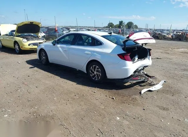 KMHL24JJ3PA078522 2023 2023 Hyundai Sonata- Hybrid Blue 3