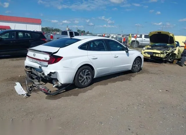 KMHL24JJ3PA078522 2023 2023 Hyundai Sonata- Hybrid Blue 4