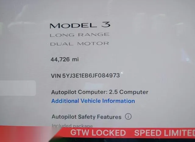 5YJ3E1EB6JF084973 2018 2018 Tesla Model 3- Long Range/Perfor 7