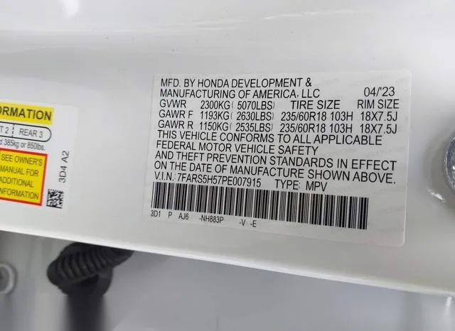 7FARS5H57PE007915 2023 2023 Honda CR-V- Hybrid Sport 9