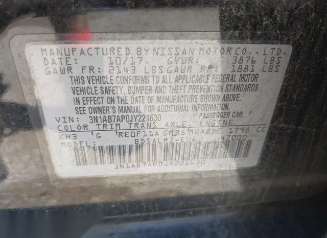 3N1AB7AP0JY221630 2018 2018 Nissan Sentra- SR 9