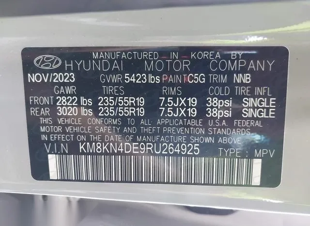 KM8KN4DE9RU264925 2024 2024 Hyundai Ioniq 5- Sel 9