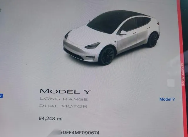 5YJYGDEE4MF090674 2021 2021 Tesla Model Y- Long Range Dual 7