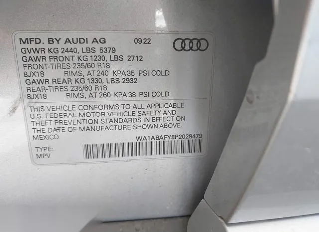 WA1ABAFY8P2029479 2023 2023 Audi Q5- Premium 40 Tfsi Quattro 9