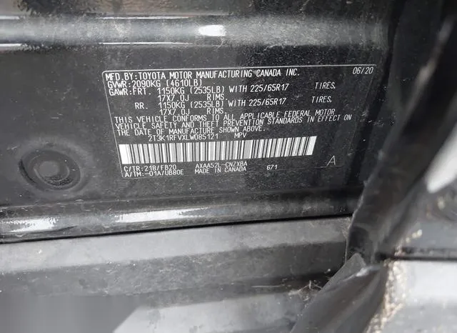 2T3K1RFVXLW085121 2020 2020 Toyota RAV4- LE 9