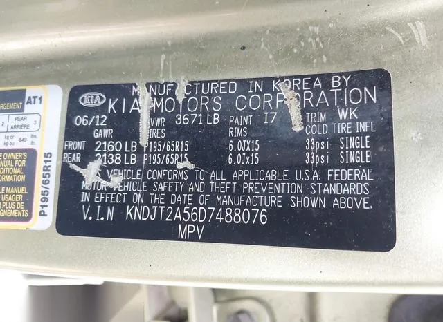 KNDJT2A56D7488076 2013 2013 KIA Soul 9