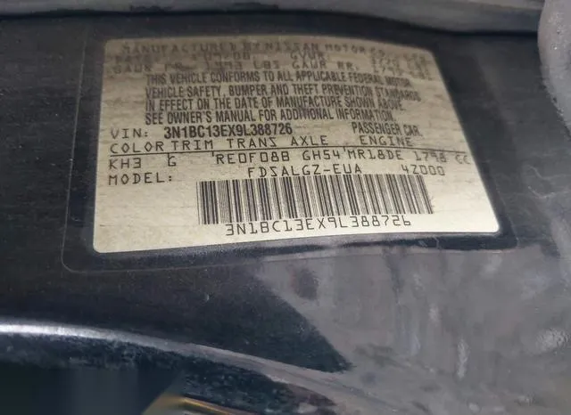 3N1BC13EX9L388726 2009 2009 Nissan Versa- 1-8SL 9