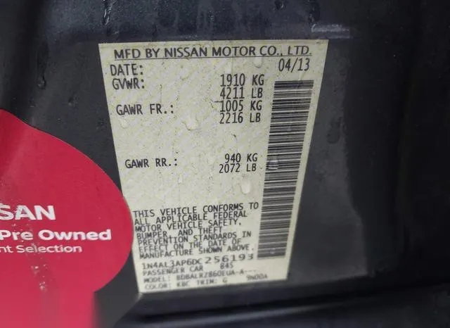 1N4AL3AP6DC256193 2013 2013 Nissan Altima- 2-5 S 9