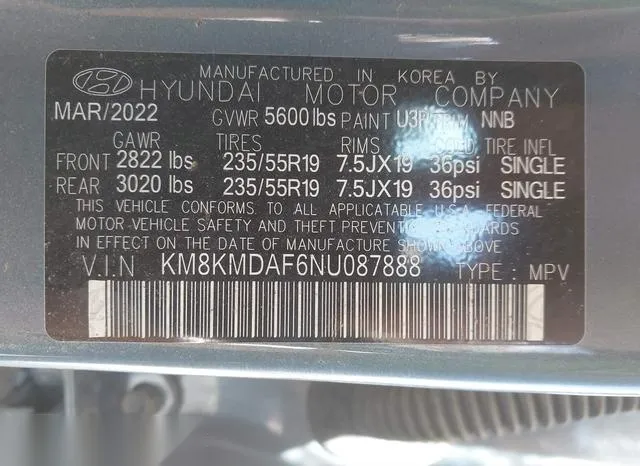 KM8KMDAF6NU087888 2022 2022 Hyundai Ioniq 5- SE 9