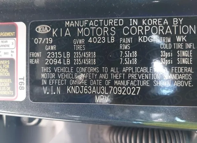 KNDJ63AU3L7092027 2020 2020 KIA Soul- Gt-Line 9