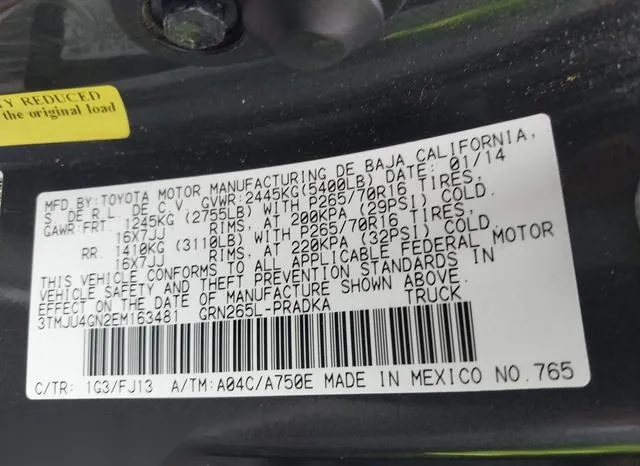 3TMJU4GN2EM163481 2014 2014 Toyota Tacoma- Prerunner V6 9