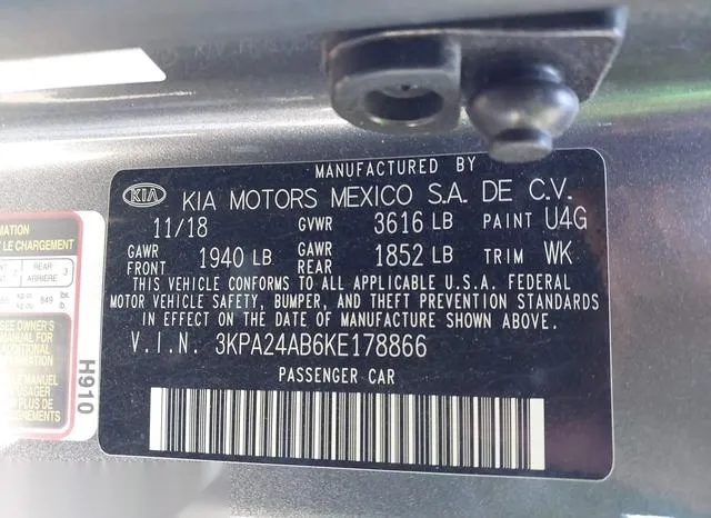 3KPA24AB6KE178866 2019 2019 KIA Rio- S 9