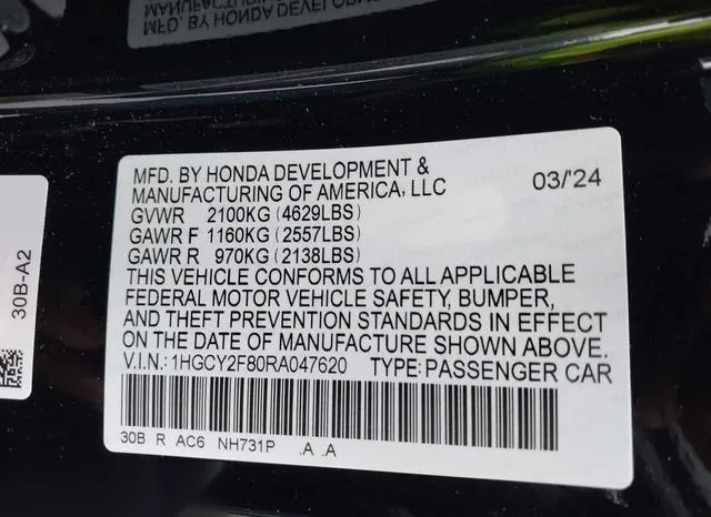 1HGCY2F80RA047620 2024 2024 Honda Accord- Hybrid Touring 9