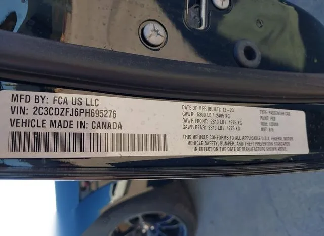 2C3CDZFJ6PH695276 2023 2023 Dodge Challenger- R/T Scat Pack 9